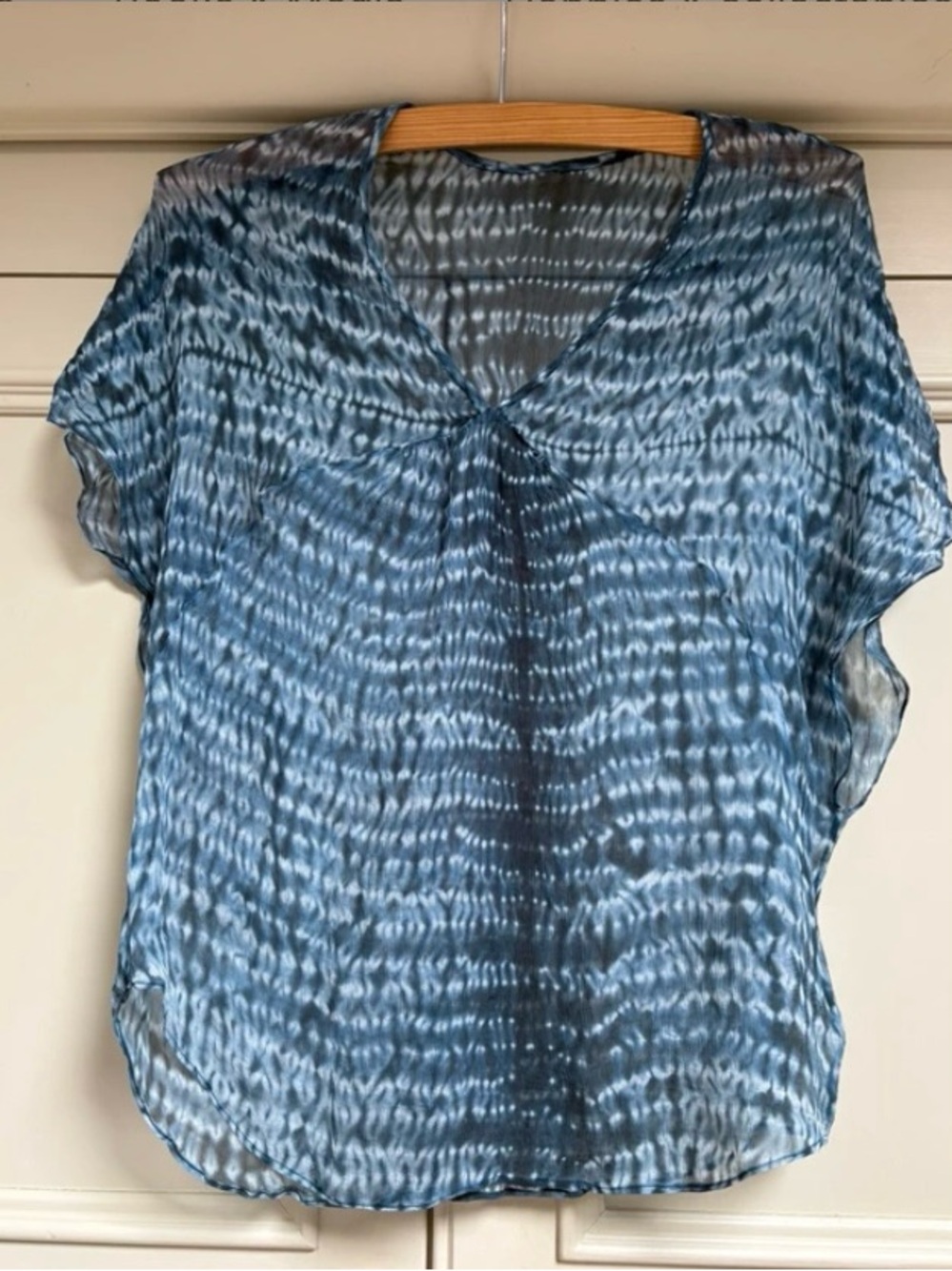 TOAST Tie Dye effect Silk Chiffon Top
